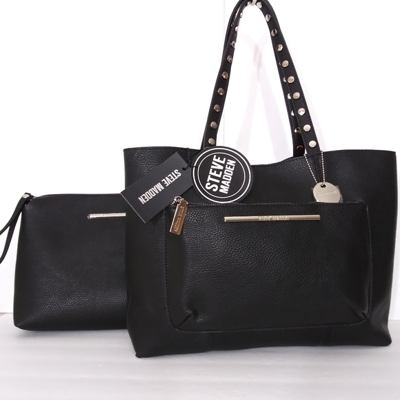 steve madden black clutch